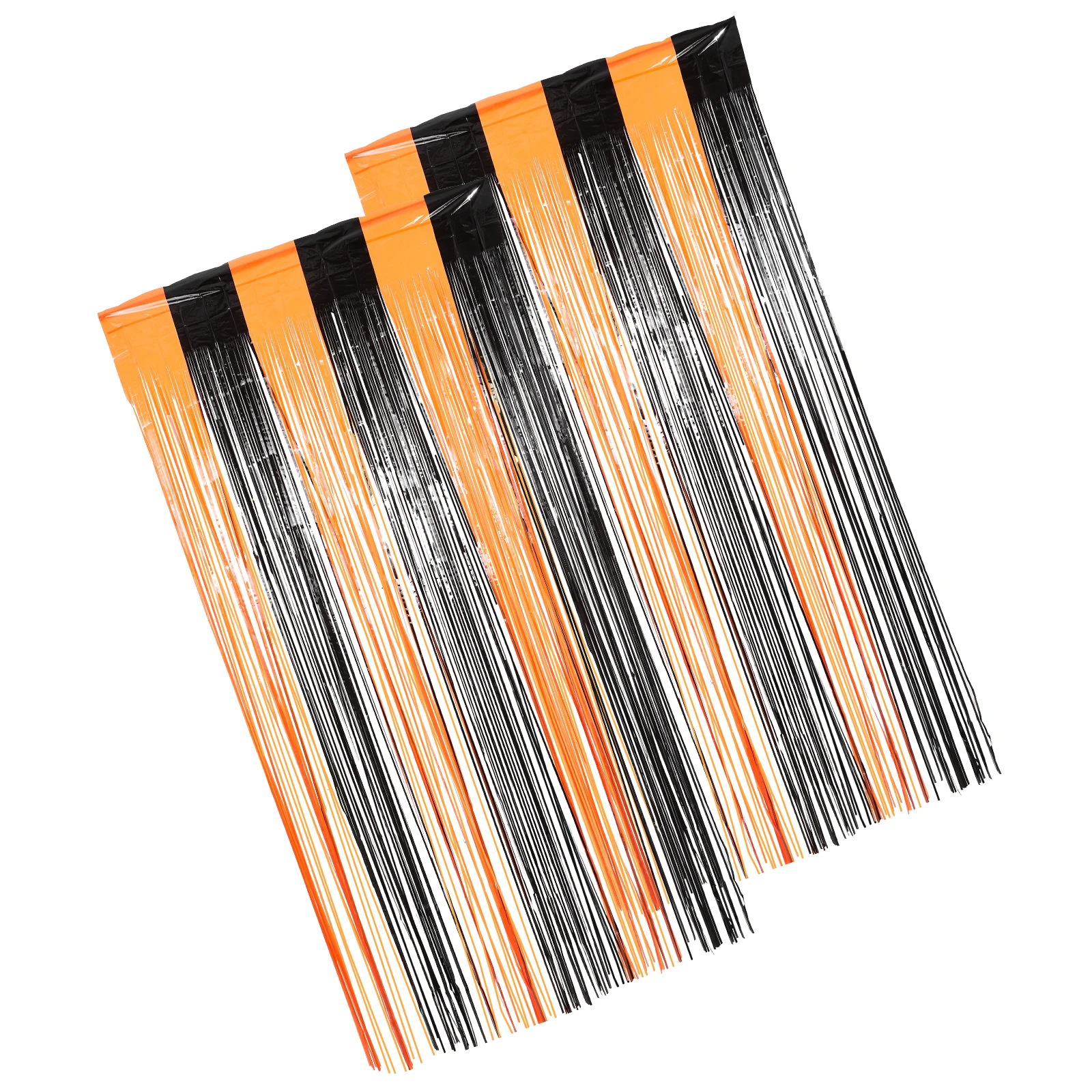

2Pcs Fringe 1m x 2 5m Scene Hanging Decor Black PVC Halloween Door Window Background Scene Hanging Party Supplies
