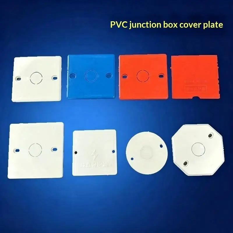 PVC Electrical Junction Box Covers Sturdy Build Multiple Shapes For Home Renovation Electrical Projects
