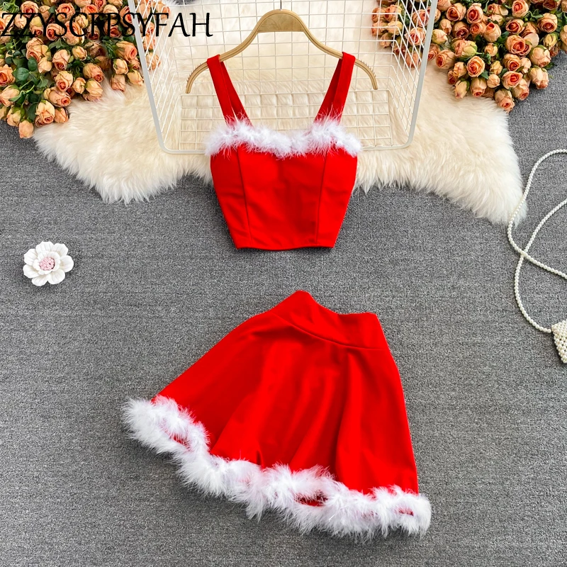 Cheap wholesale 2021 new fashion casual 2pieces set suit sexy women Dresses female girl cute Christmas party Dress