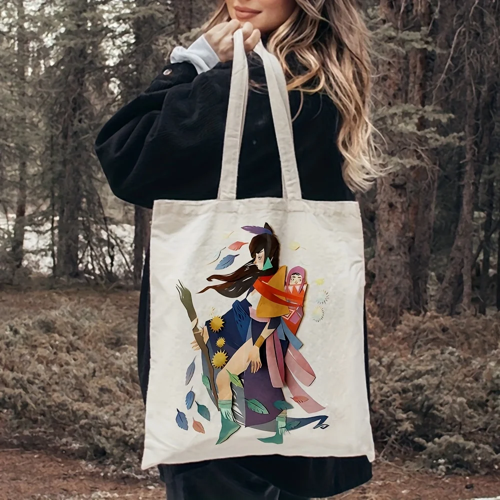1pc Abstract Art Canvas Tote Bag | Stylish Shoulder Bag for Daily Shopping, Commuting, Travel, Women'S Fashionable Storage Bag,