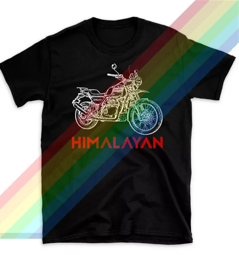 2024 Men T Shirt Casual Royal Enfield Himalayan ADV Motorcycle Riders T-shirt Graphic Summer Short Sleeves 100% Cotton S-3XL