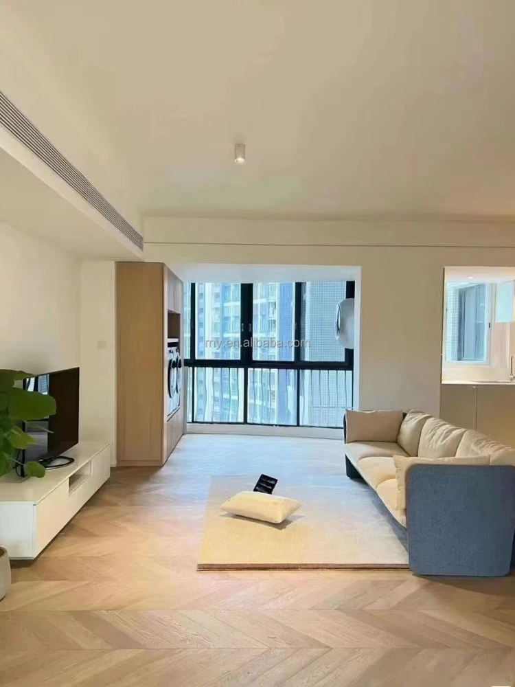 أرضيات فسيفساء من خشب البلوط الطبيعي مقاس 15 مم مخصصة مع أرضيات هندسية مصقولة بنمط متعرجة