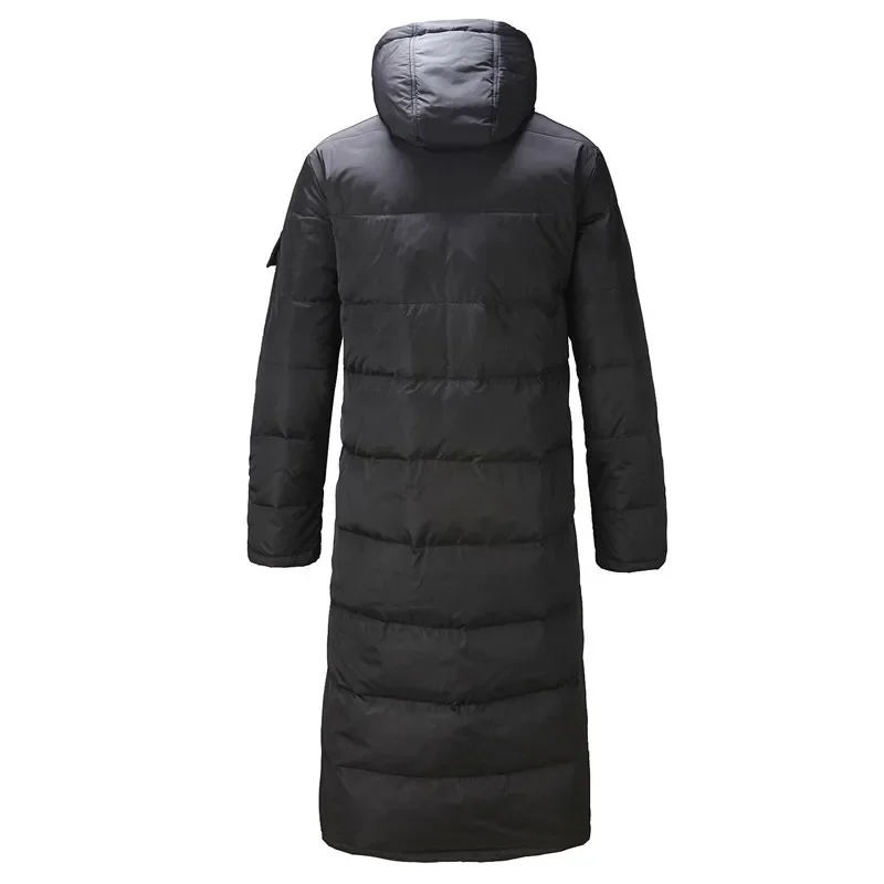 Hooded Extra Lange 90% Eendendons Overjas Mannen Toevallige Zwarte Uitloper Donsjacks Mannelijke Dikke Down Jas Mode Puffer Jas JK-784