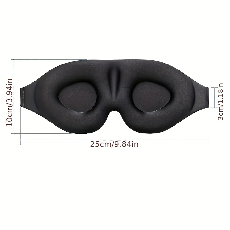 1pc 3d stereo eye mask sleep anti-light slow rebound memory cotton travel lunch break sleep special black eye mask, send parents