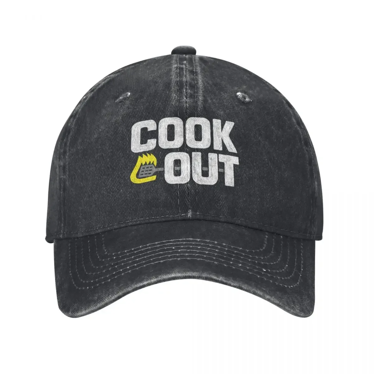 

Cookout - Vintage Chalk Texture - White & Gray Baseball Cap Mountaineering Cosplay Women's Hats For The Sun Men's