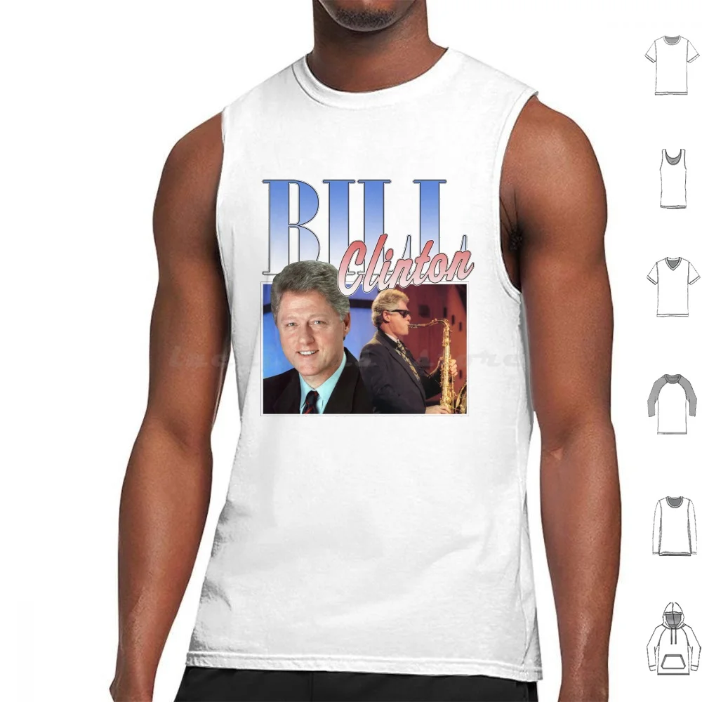 Camisetas sin mangas estilo Bill Clinton de los años 90, chaleco sin mangas, Bill Clinton, presidente de Estados Unidos, Casa Blanca, Obama, Biden, años 90, Lewinsky