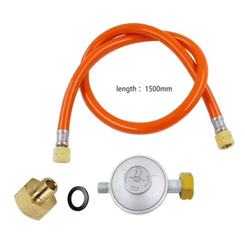 Durable Gas Regulator, Accessory,1/2Inch Adapter, Part, Metal Hose Fittings, Connector,5Ft Hose For Heaters Steak Ovens