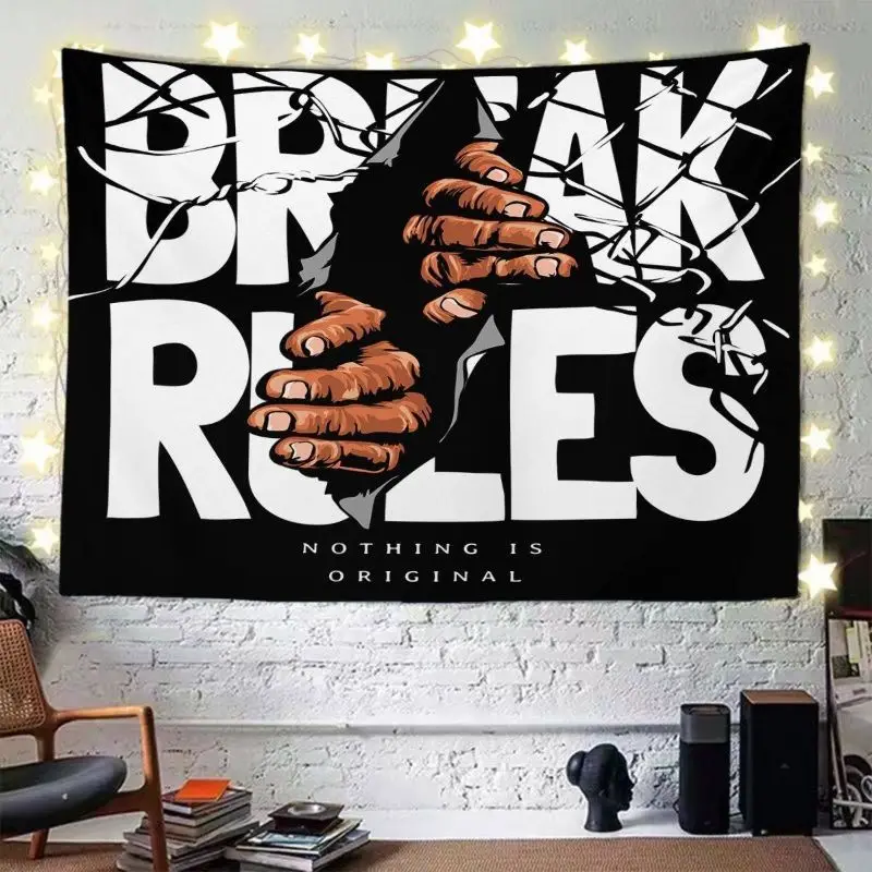 VIKAMA Forever Rock Hands Holding Cash Decorative Wall Tapestry Home Art Room Decor Bedroom Dorm Music Band Cool Soft Durable