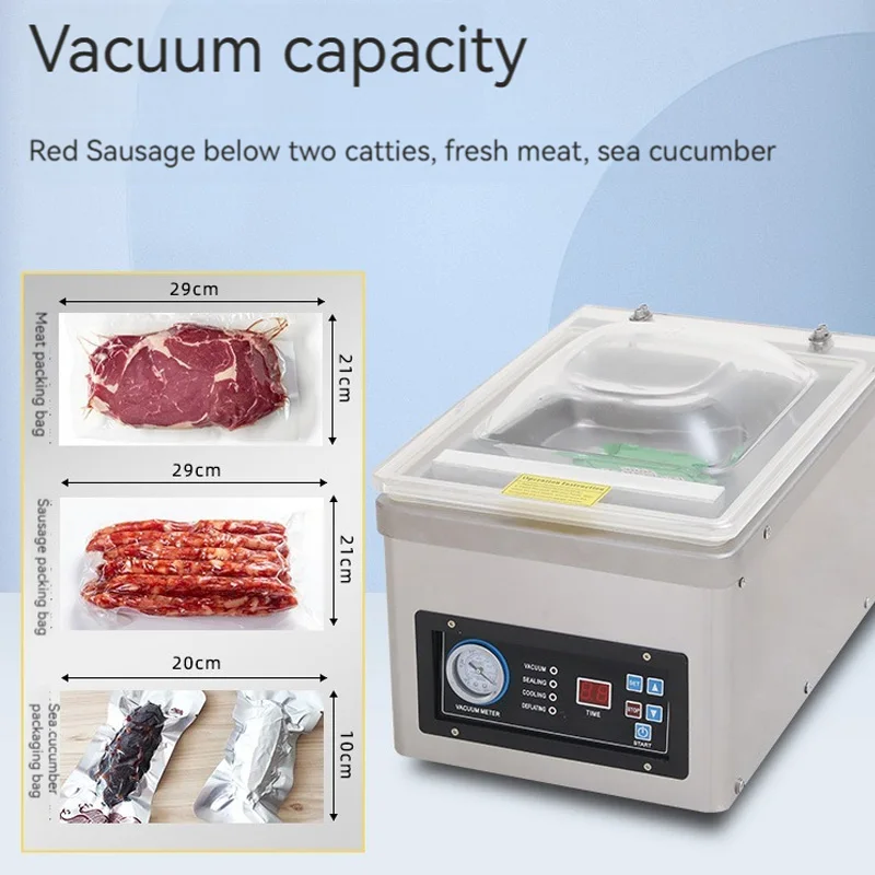 Commercial Vacuum Sealer Packing Machine Food Vacuum Sealing Machine For Kitchen Meat Fruit Bag Packaging Sealer 220V