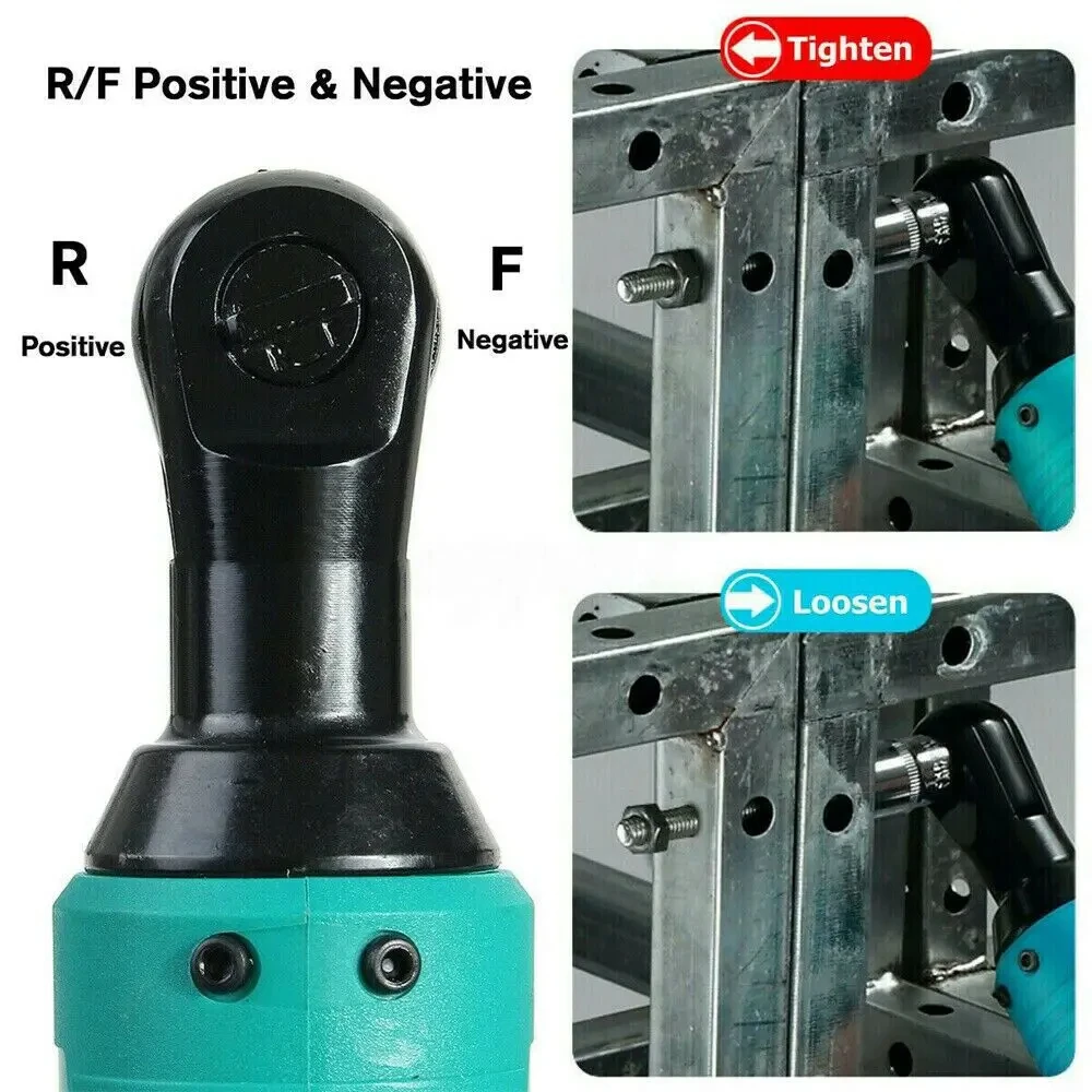 Imagem -03 - Chave Elétrica Recarregável sem Fio Chaves de Catraca de Ângulo Reto Impact Driver Power Tool com Bateria 28v 85n.m