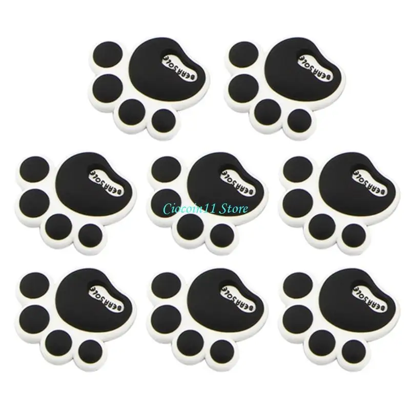 Y1UB Anti-Collision Stickers Puppy Paw Footprint Anti-skid Sticker Door Decoration