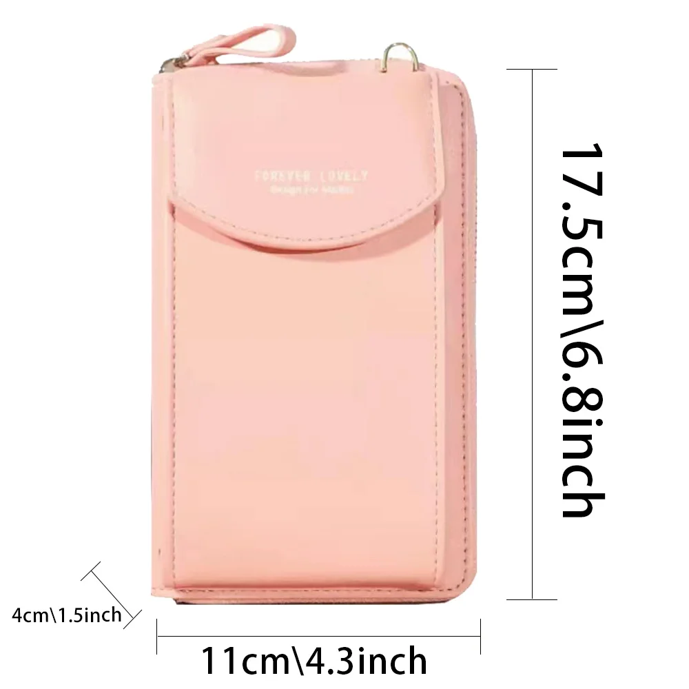 Fashion Crossbody Mobile Phone Bag Women Shoulder Pouch Zipper Coin Purse Card Holders Phone Pouch Wallet Diagonal Bag