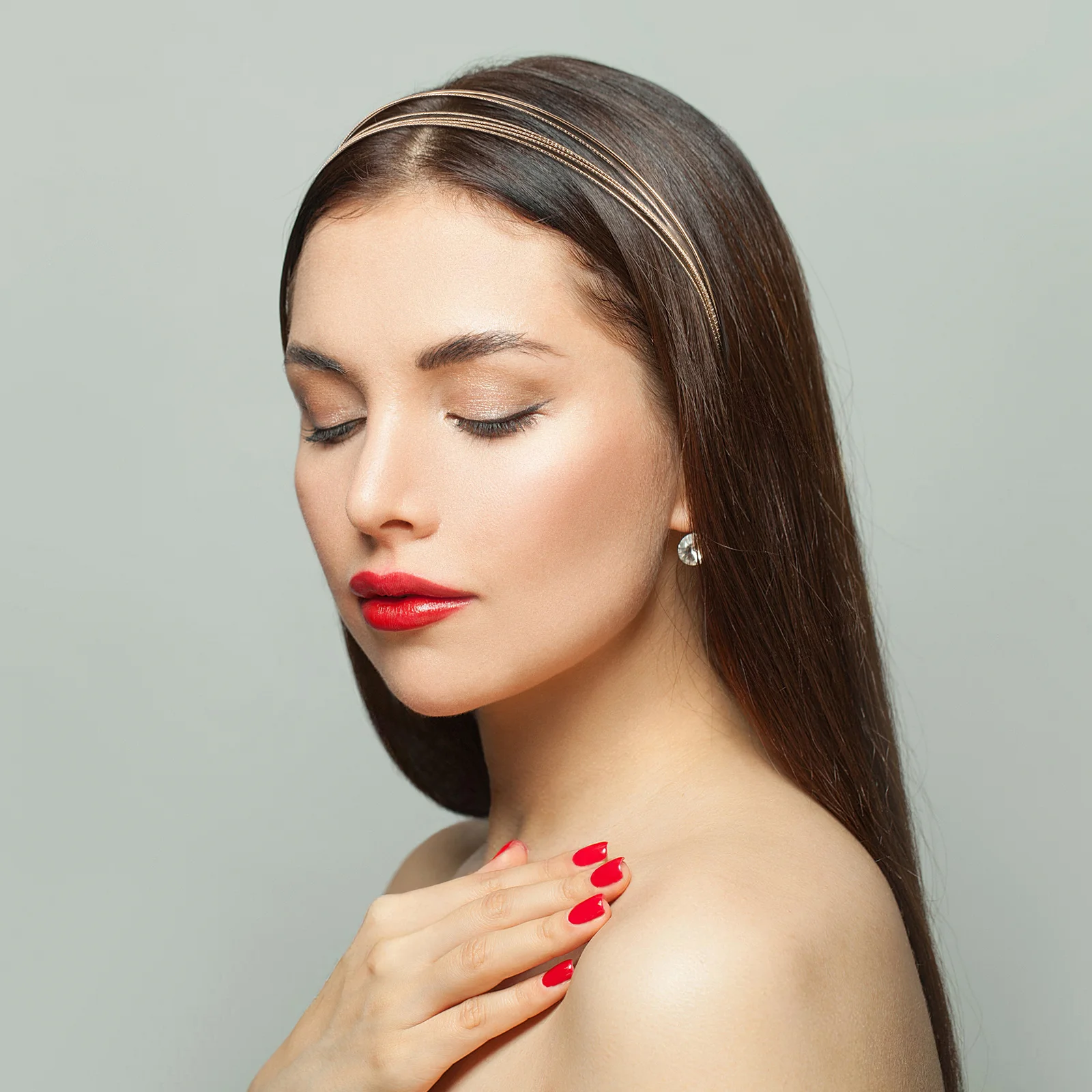 

1Pcs Fine Craftsmanship Multi-Layer Hair Hoop Elegant Metal Headband for Women Wedding Party Occasions Fashion Hair Decor