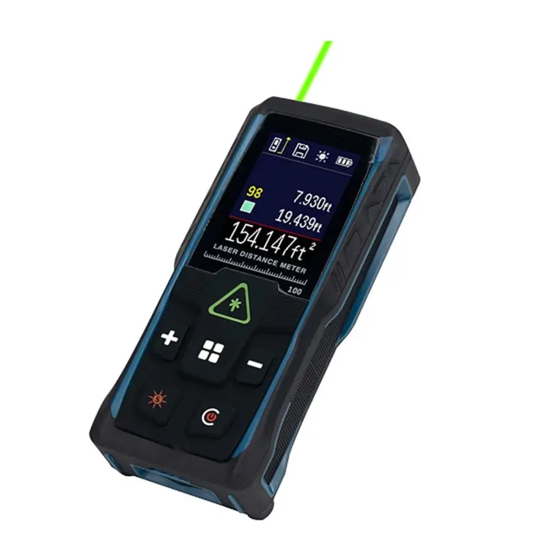 

ABKP-Color Screen Multifunctional Green Laser Rangefinder 100M With Digital Level Vibration Meter Tape