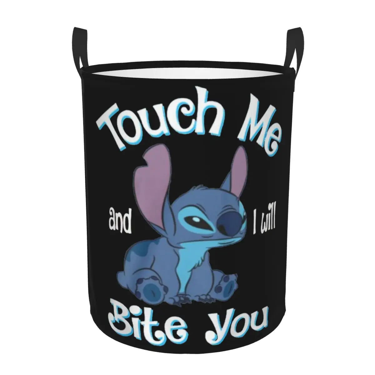 Stitch Touch Me And I Will Bite You Baby Toy Baskets Bins Lovely Kawaii Stitch And Lilo Organizer Storage Bin For Bedroom