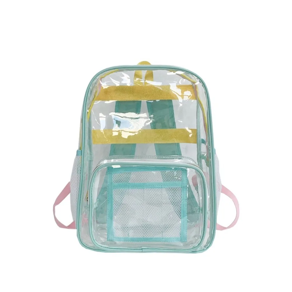 

New Large Capacity Shoulder Messenger Bag Pvc Jelly Waterproof Clear Backpack Transparent Schoolbag