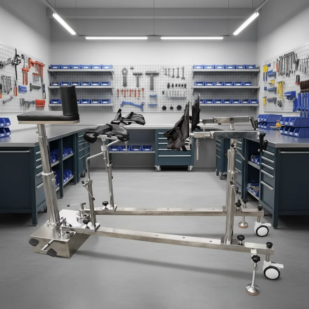 Multifunctional  frame, adjustable height design, with orthopedic traction frame