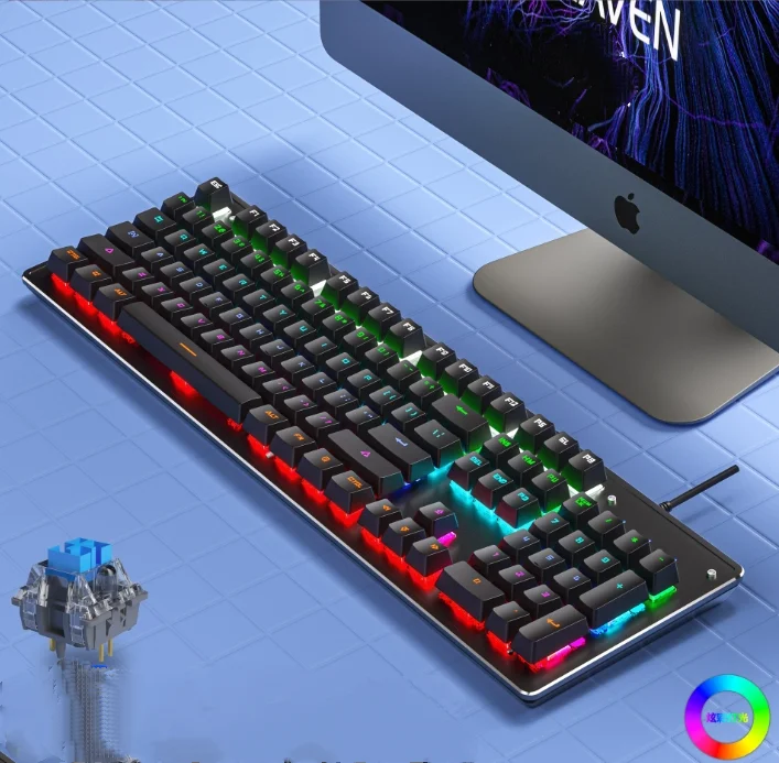 

2025 New Authentic Mechanical Keyboard E-Sports Game Wired Keyboard Simplified Office Game Keyboard To Be Shipped Within 48 Hour