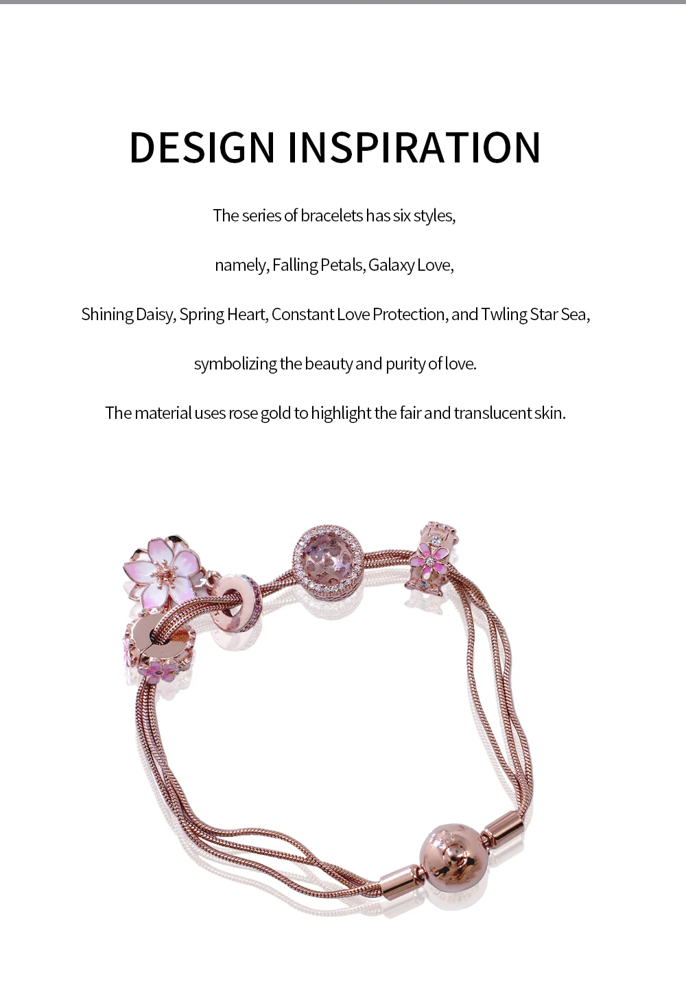 S925 Sterling Silver Charm Bracelet for Women, Fits Most Charm Bracelets DIY Beads 17-20cm Adjustable Handmade Jewelry Gift
