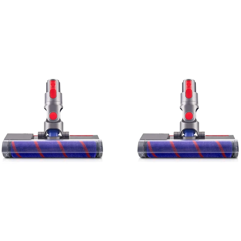 

2X мягкая роликовая щетка для Dyson V7 V8 V10 V11 V15, беспроводные пылесосы, детали, насадка для паркетного пола