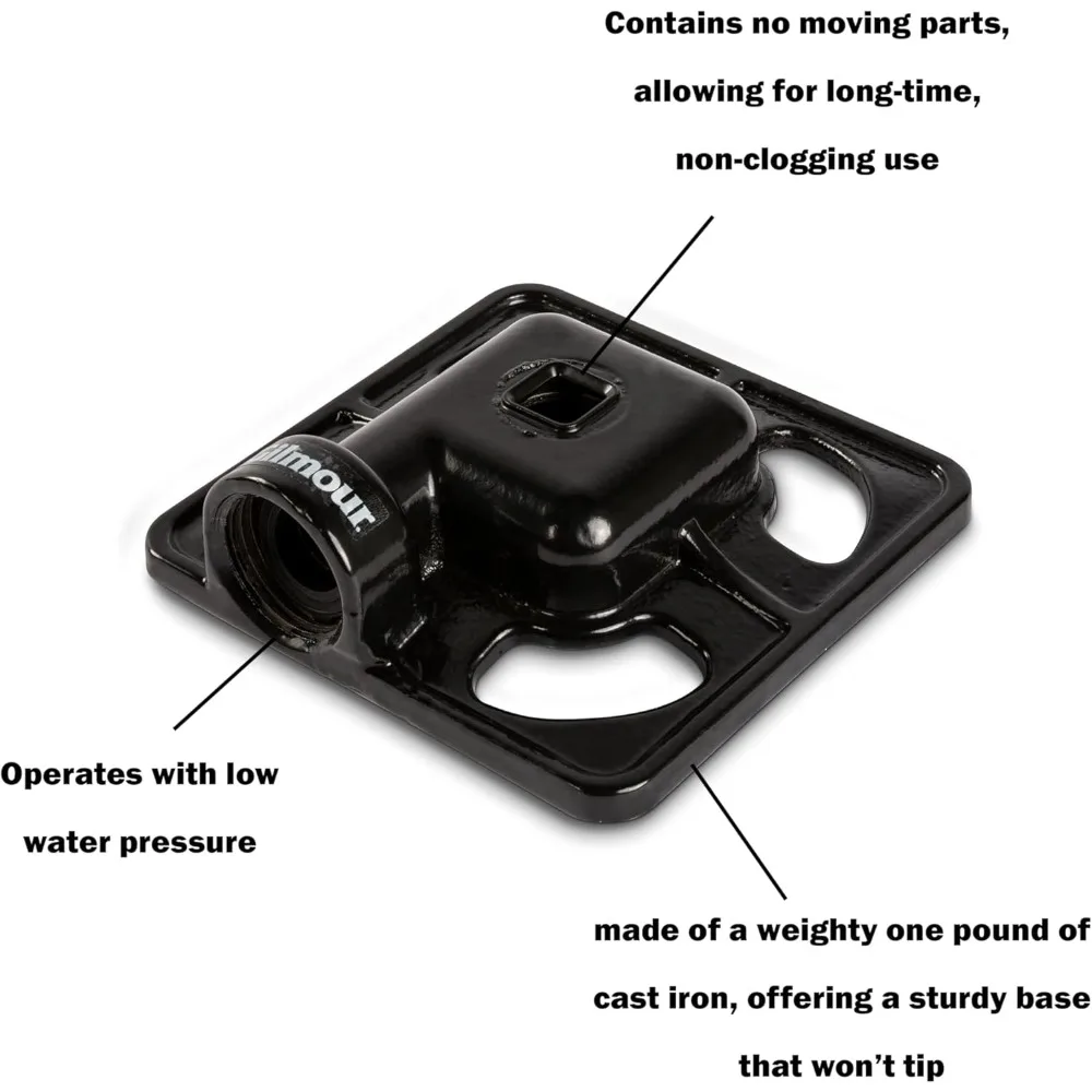 Стационарный точечный спринклер, чугунный металлический садовый спринклер площадью 900 кв. футов для мелких районов, квадратный спринклер для садов и цветочек