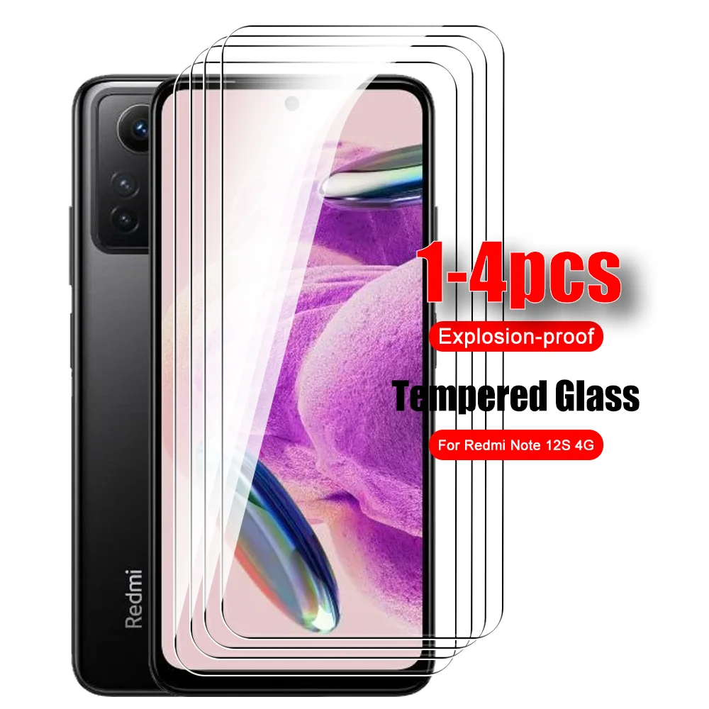 

1-4 шт. закаленное стекло для Xiaomi Redmi Note 12 S 4G защита для экрана Radmi Redmy Note12 S S12 Note12S 2303CRA44A защитная пленка