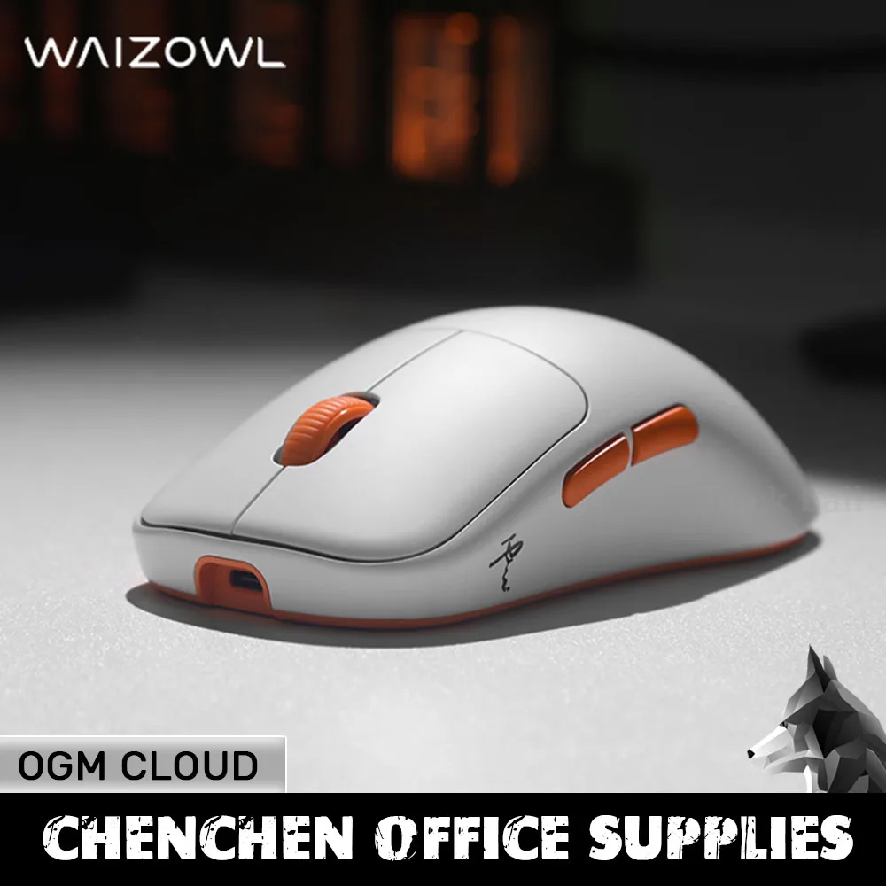 

Игровая мышь Waizowl Ogm Cloud, легкая, 2,4 г, беспроводная, Bluetooth, 3 режима Paw335, 32000 точек на дюйм, 4k, офисная, геймерская мышь Csgo на заказ