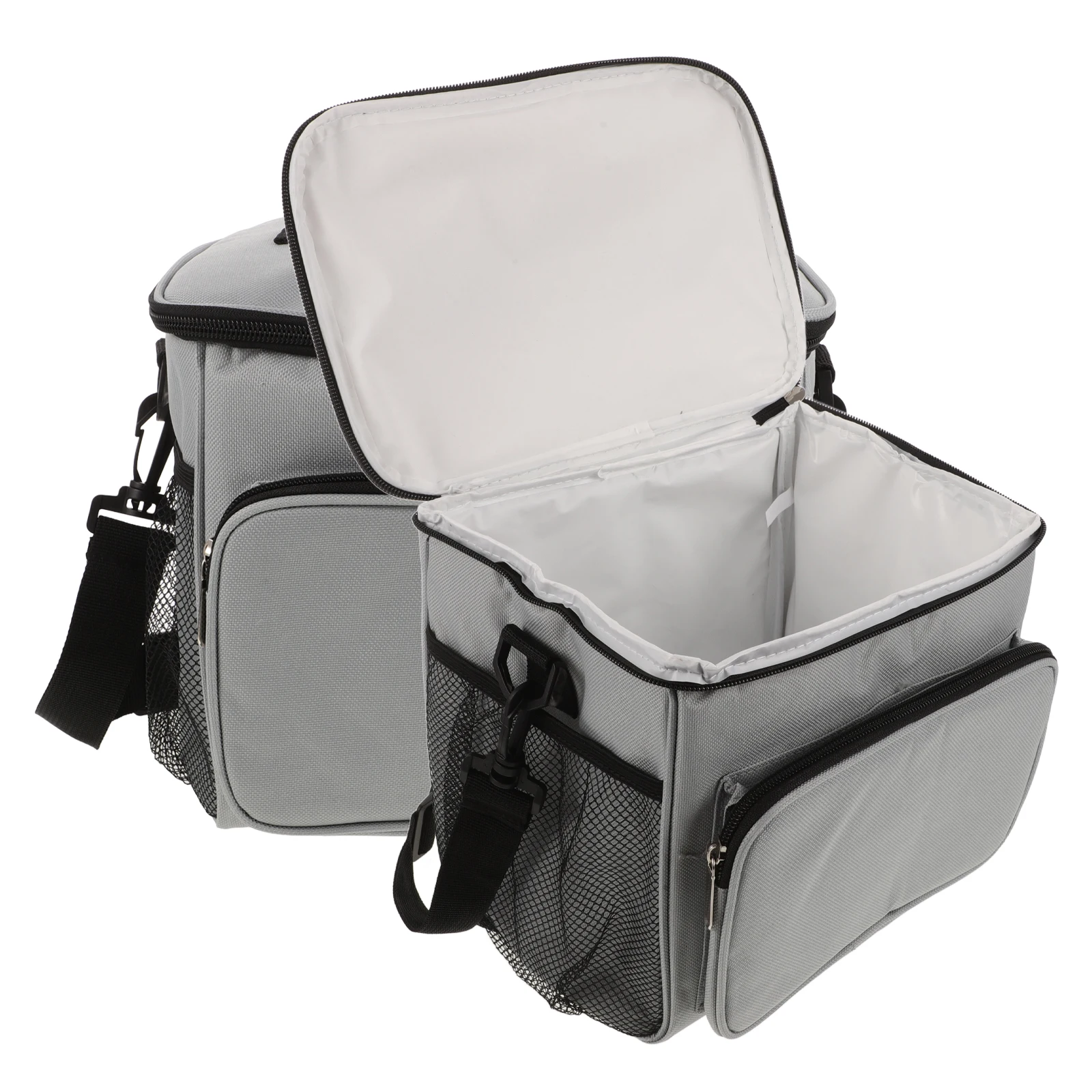 

2pcs Insulated Lunch Bag Waterproof Oxford Cloth Large Capacity Thermal PE Cotton Aluminum Film Picnic Tote Portable