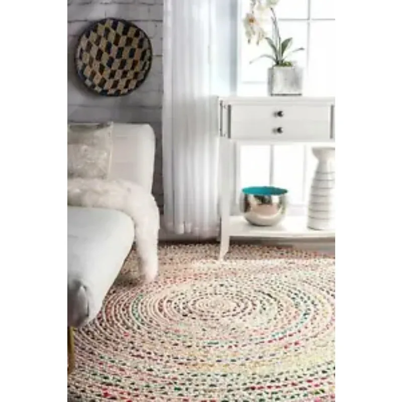 

Area Rug 100% Natural Cotton Handmade Reversible Carpet Modern Living Decoration