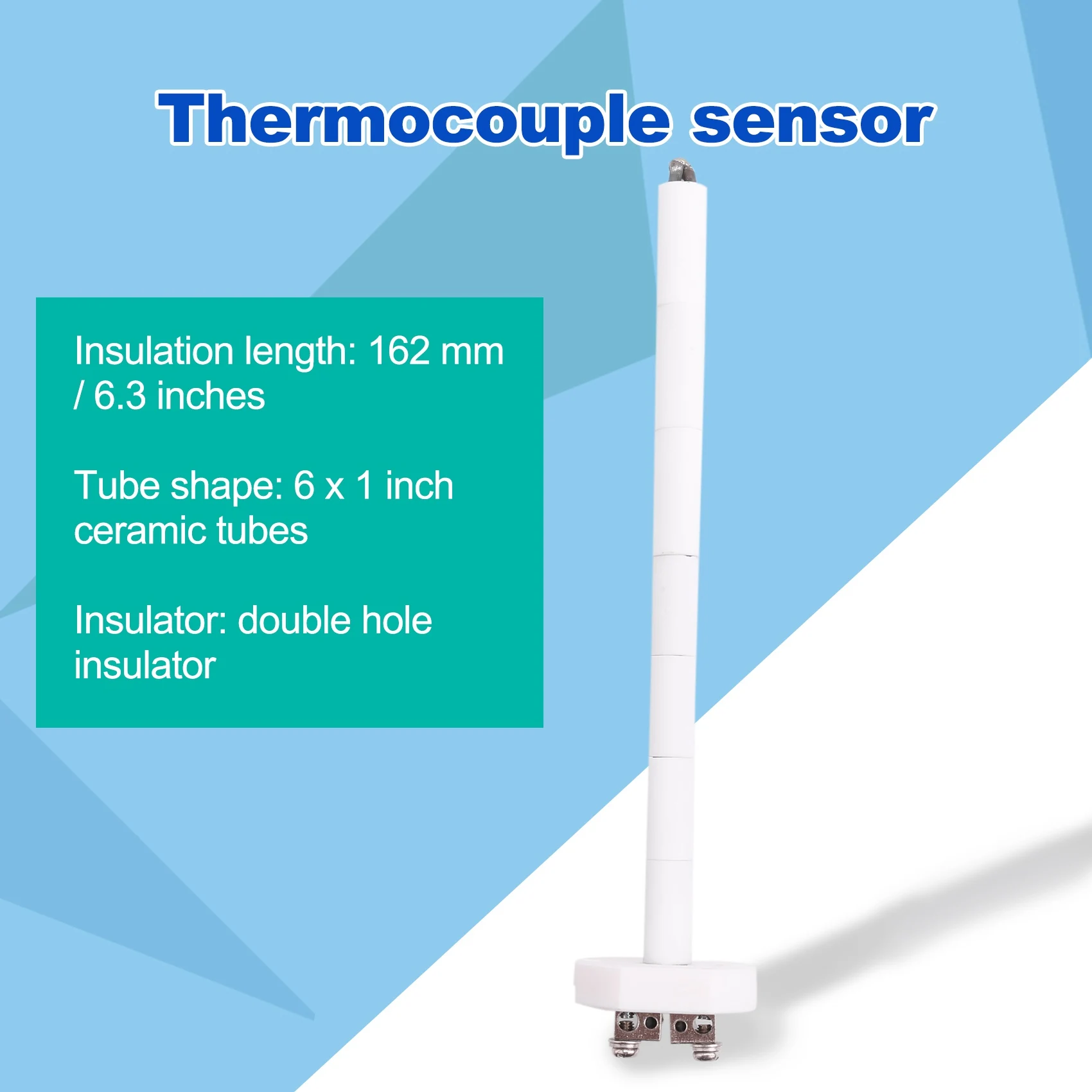 ABBQ SALE High Temperature K Type Thermocouple Sensor For Ceramic Kiln Furnace 2372 Fahrenheit 1300 Degree -B119