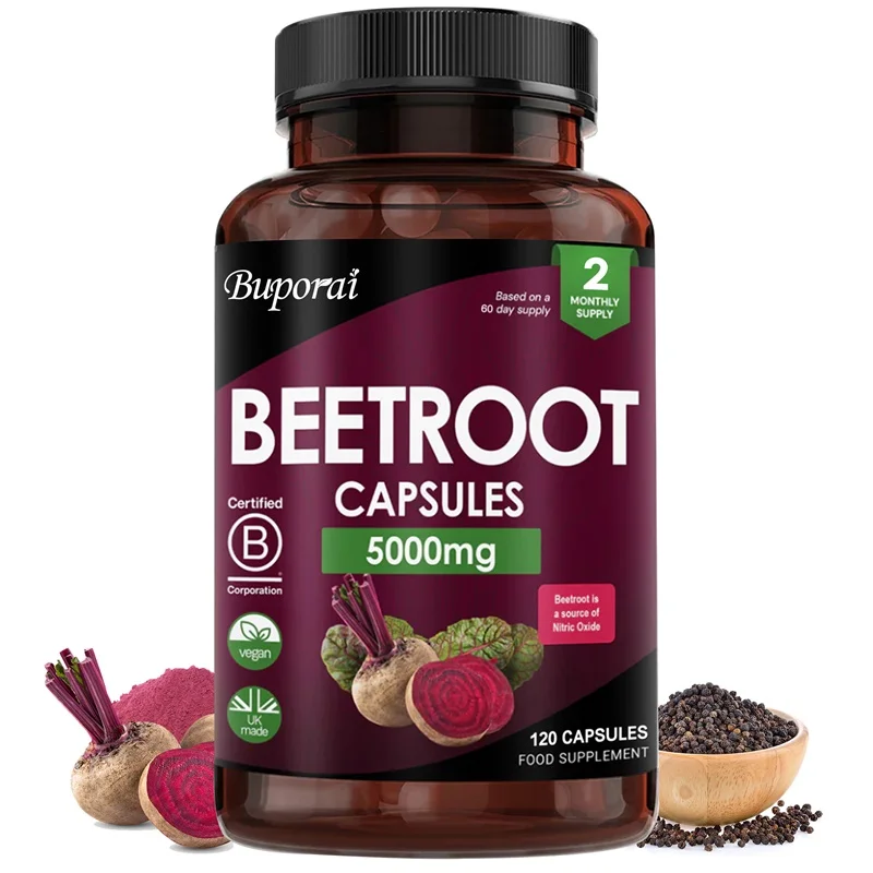 

Капсулы из корня свеклы 5000 мг — поддерживает кровяное давление, спортивное исполнение, пищеварение, иммунную систему, без глютена