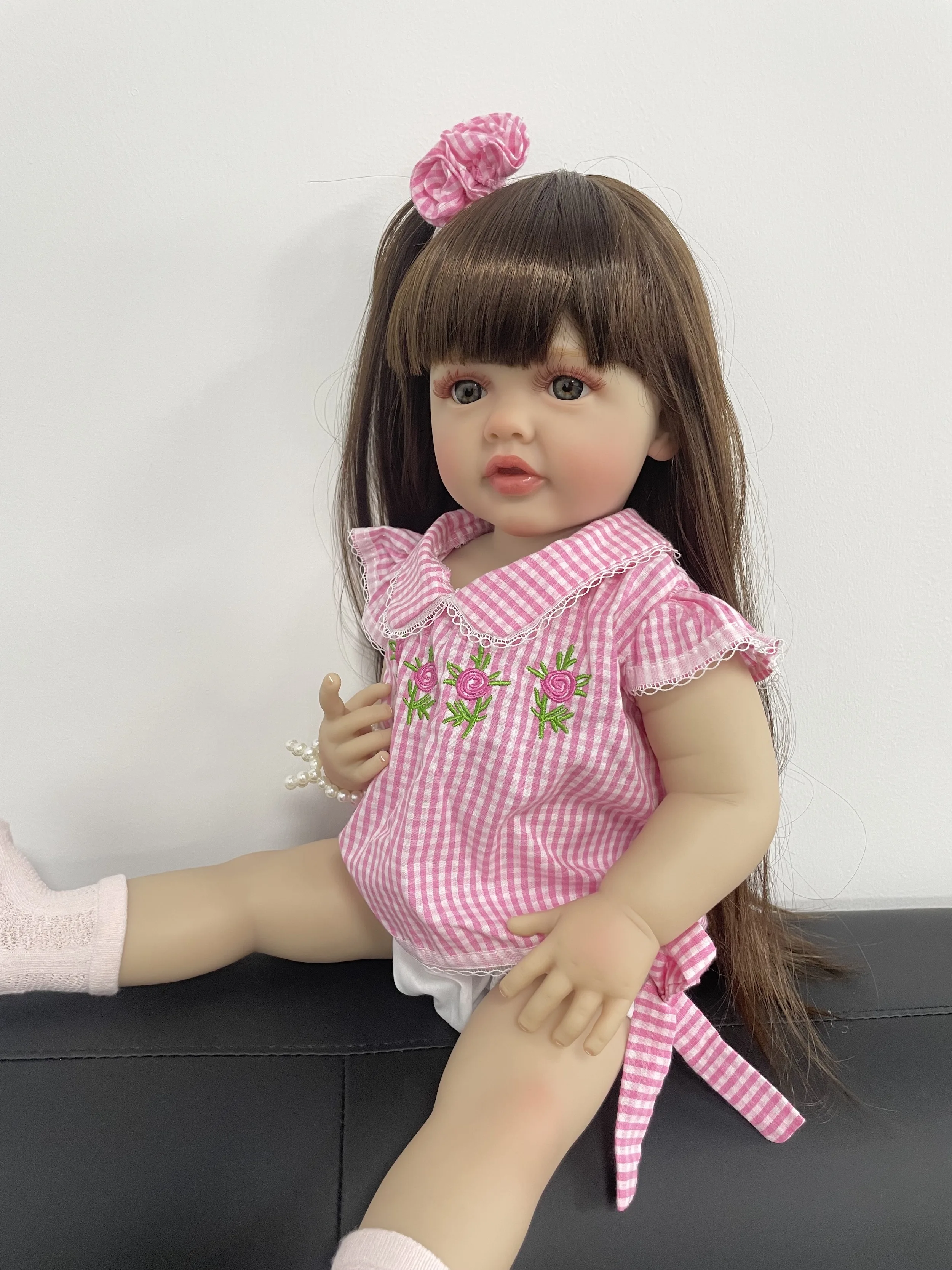 MRB 55CM 22Inch Full Silicone Vinyl Reborn Baby Betty Doll Lifelike Girl Cute Princess Toddler Bebe Birthday Christmas Gift