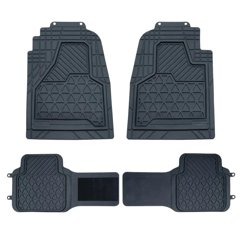 

Genuine For Dickies 3 Piece Rubber Floor Mat Set Adjustable Rear Mats Black, 88100WDI