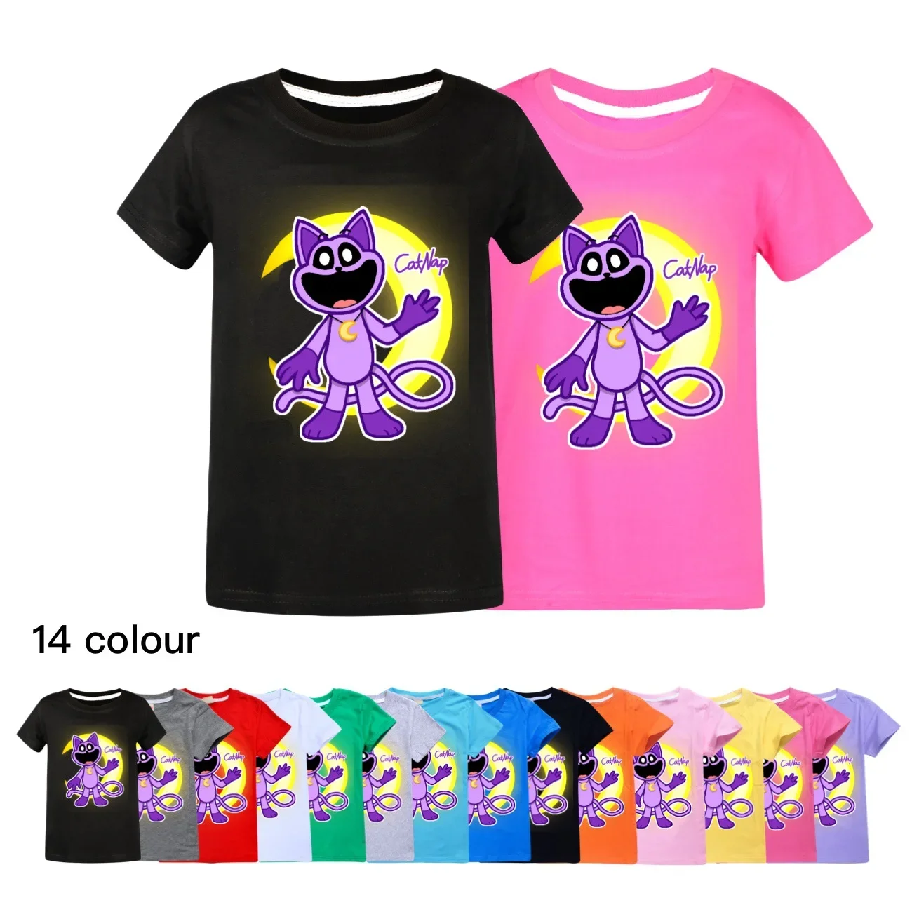 

New Tshirt Kids Catnap Clothes Baby Girls Smiling Critters Short Sleeve T-Shirt Boys Birthday Clothing Children's Clothing2967