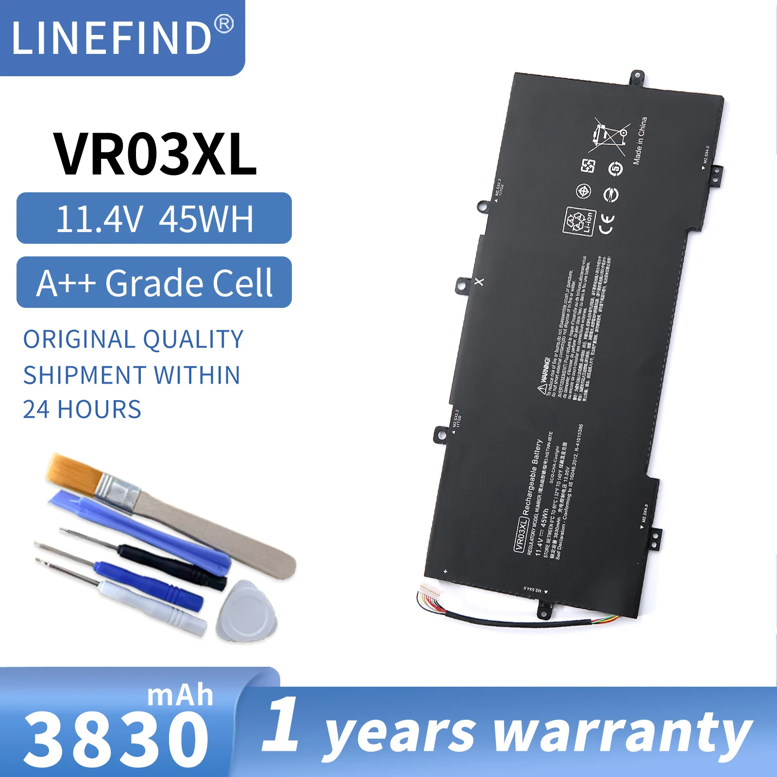 

VR03XL 45Wh 11.4V New Genuine Laptop Battery For HP Envy 13-D051TU D056TU 816497-1C1 HSTNN-IB7E TPN-C120 1 Year Warranty