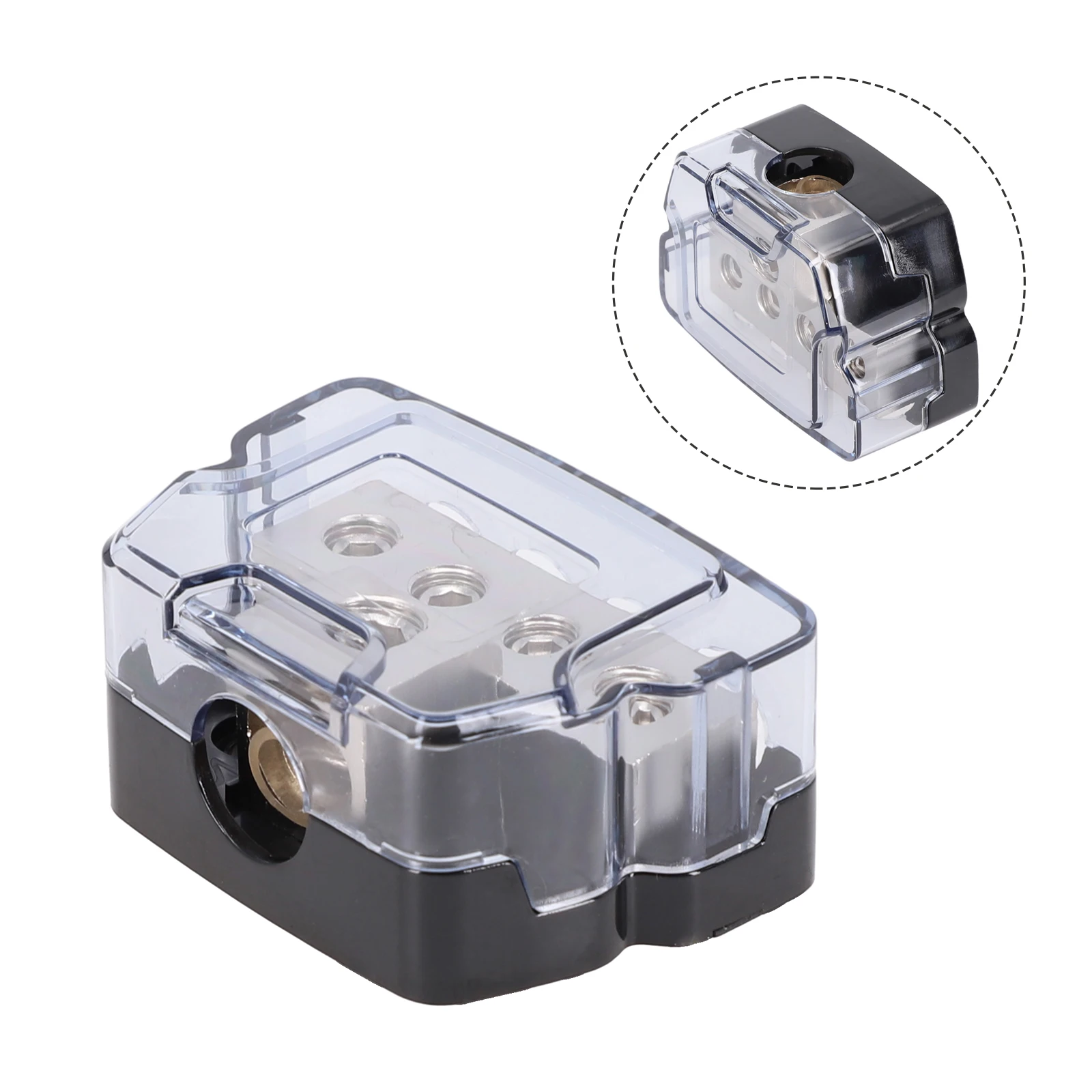 Car Audio Splitter Power Ground Distributor Distribution Block Junct Box Mini Series 1/0 Gauge In To4 Gauge Out //SPDP-1044