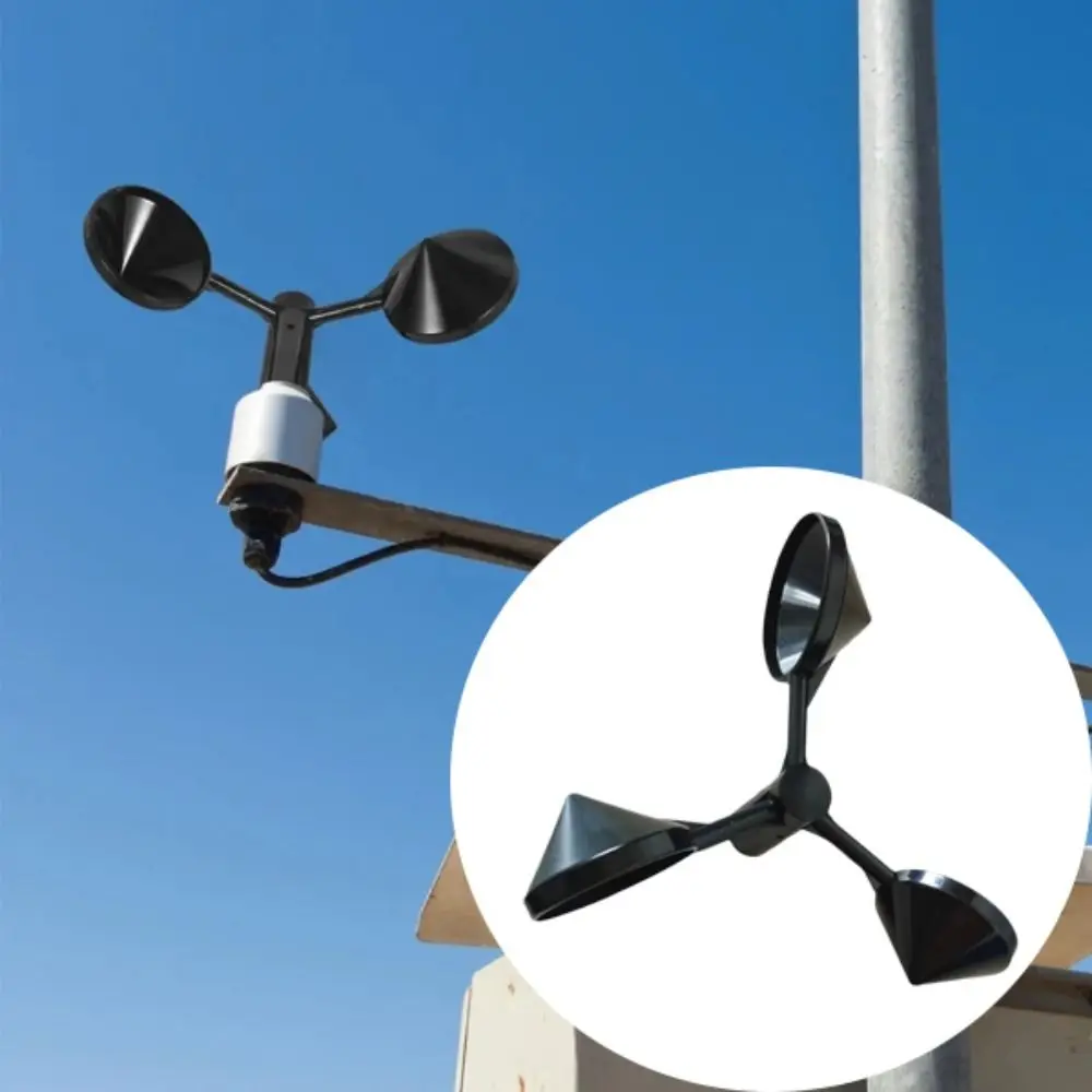 3-Cup Design Anemometer Housing Wind-Speed Monitoring Wind Direction Sensor 3-Cup Shell Wind Part Shell Weather Station
