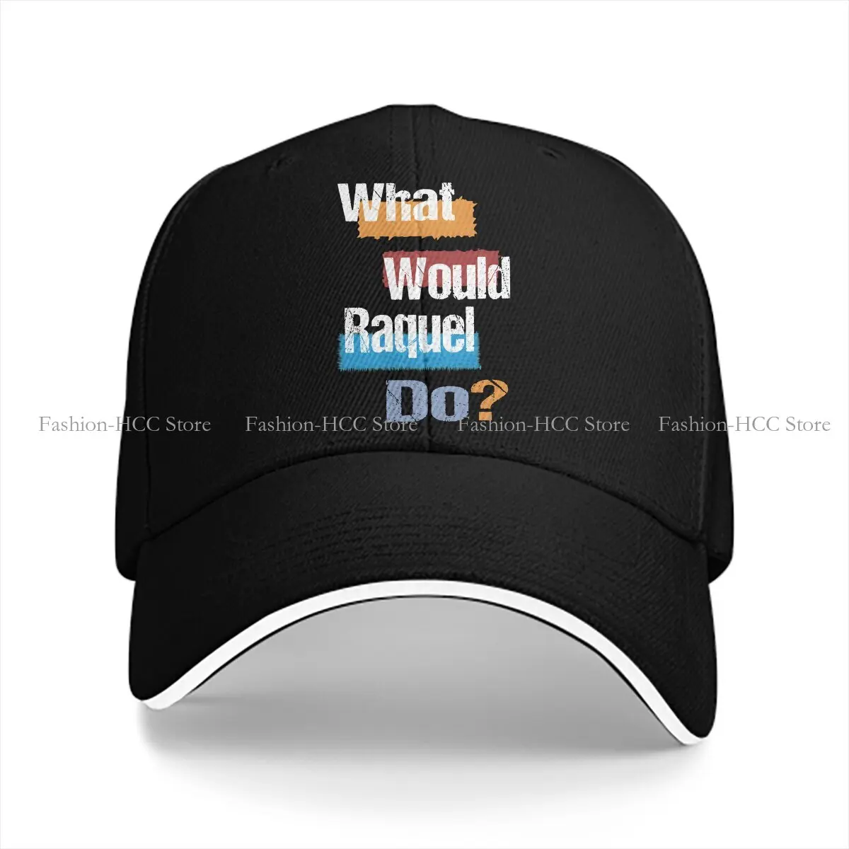 

Hey Riddle Riddle Multicolor Hat Peaked Cap Sarcastic Saying What Would Raquel Do Personalized Visor Protection Hats