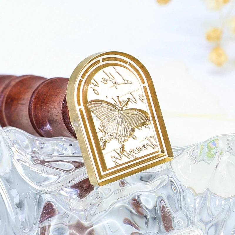 3D Embossed Wax Seal Butterfly Lamp Garden Pattern Sealing Stamp Head For Cards Envelopes Wedding Invitations Scrapbooking