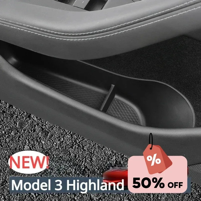 Auto-Türseiten-Aufbewahrungsbox für Tesla Model 3 Highland 2024 2025 4 Stück Tür-Armlehnen-Regenschirm-Mülleimer TPE Neues Model 3+ Zubehör