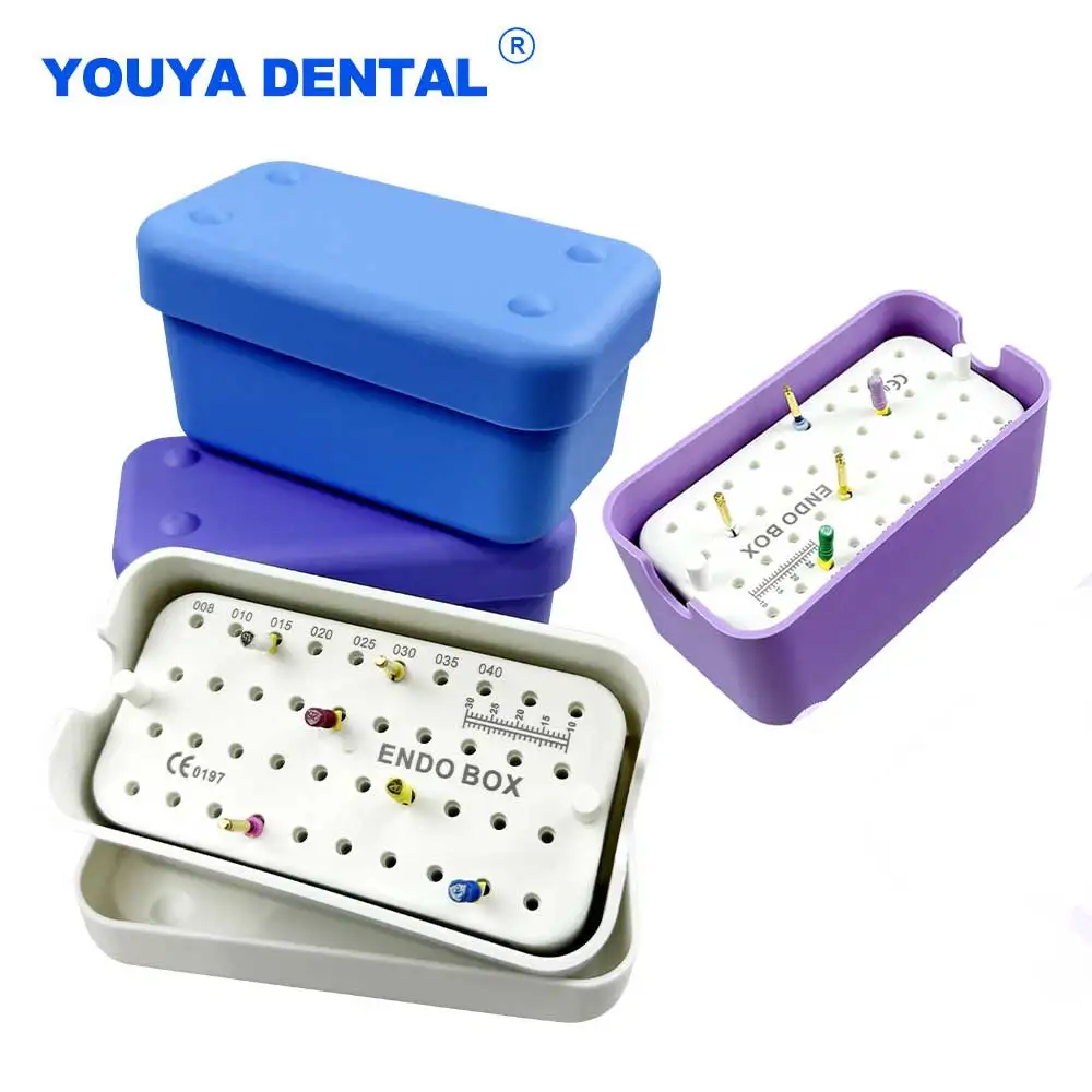 

Autoclavable 40 Holes Endo Box With Ruler Bur Holder Endo Files Blocks Stand Sterilization Case Endo Disinfection Box Organizer