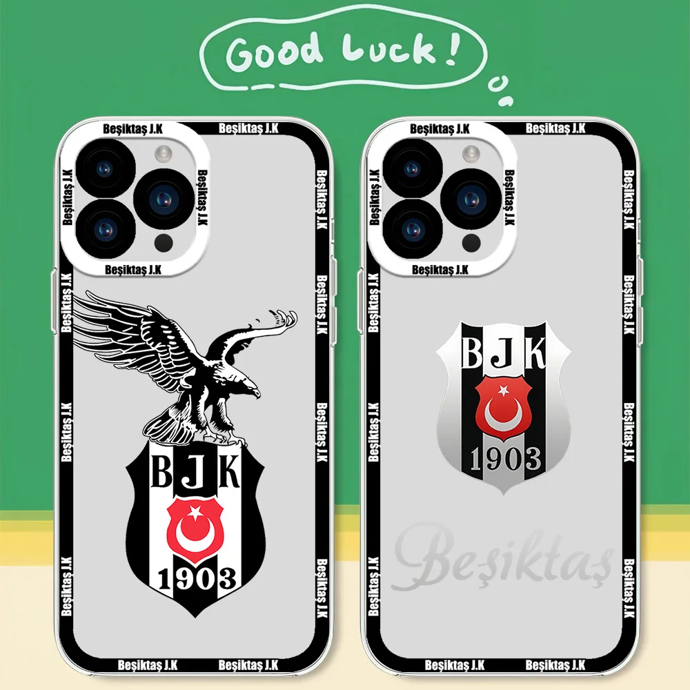 Turkey Besiktass J K BJK For iphone 11 12 13 14 15 16 Mini Plus Pro Max Transparent Shell