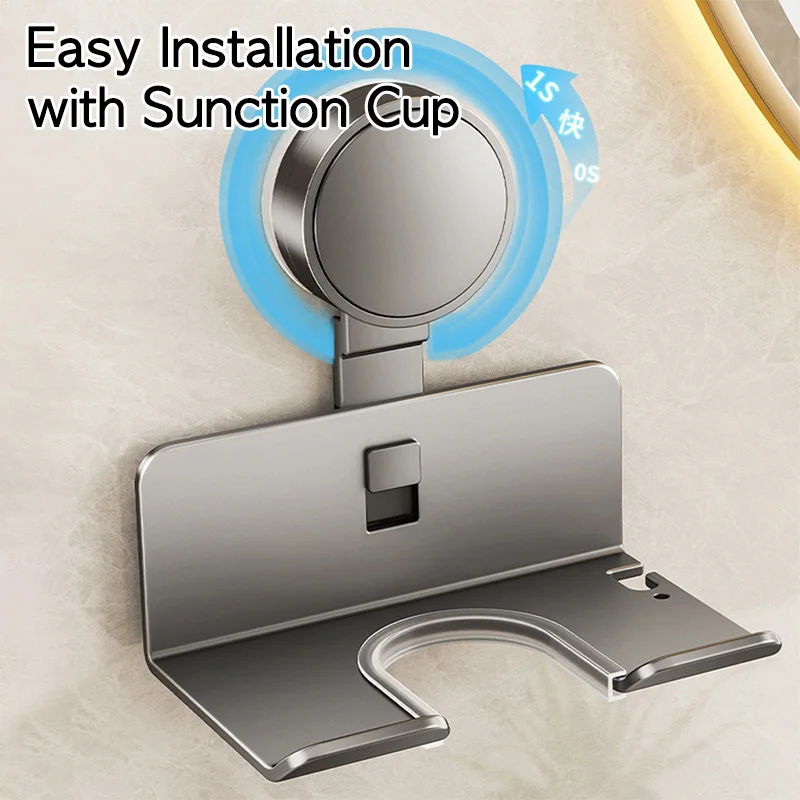 شفط كأس حامل مجفف الشعر الحائط رف الذاتي لاصق ل دايسون مجفف شعر حامل مهد اليد الحرة شماعات رفوف الحمام