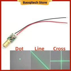 6mm grünes Laser modul punktförmiger gerader Kreuz linien grüner Laser kopf mit einstellbarer Brennweite 520nm Laser kopf