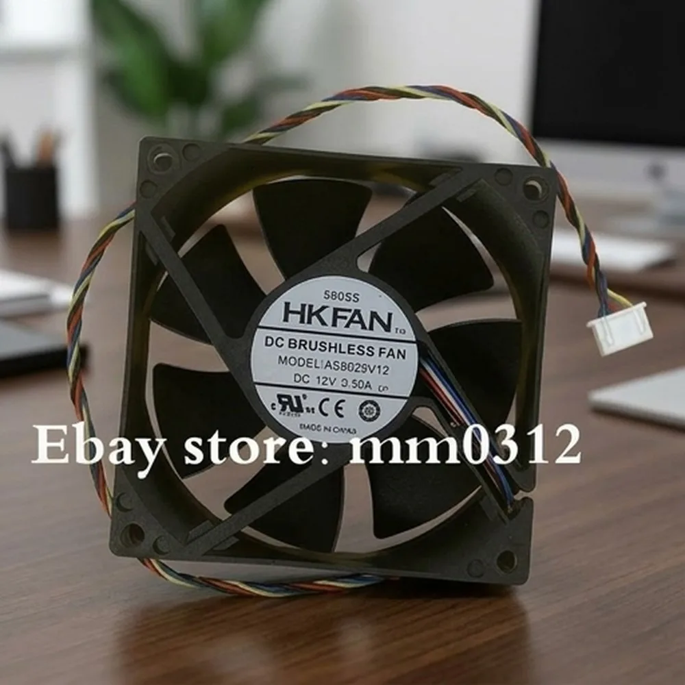 

For HKFAN AS8025V12 DC12V 0.50A 4-pin silent cooling fan