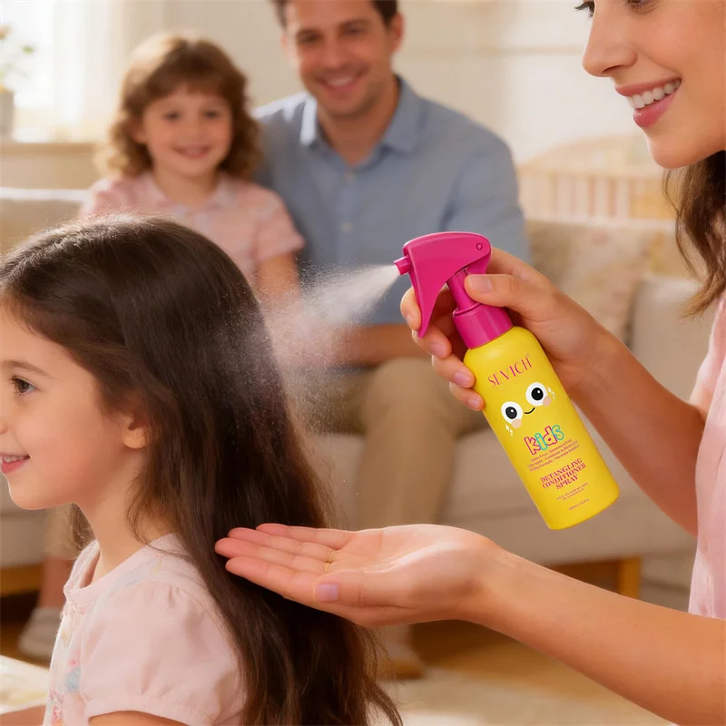 Kid Hair Detangling Spray Mild Formula Leave In Hair Conditioner Moisturize Split Ends Protect Hair Damage Hair Care Spray 100ml
