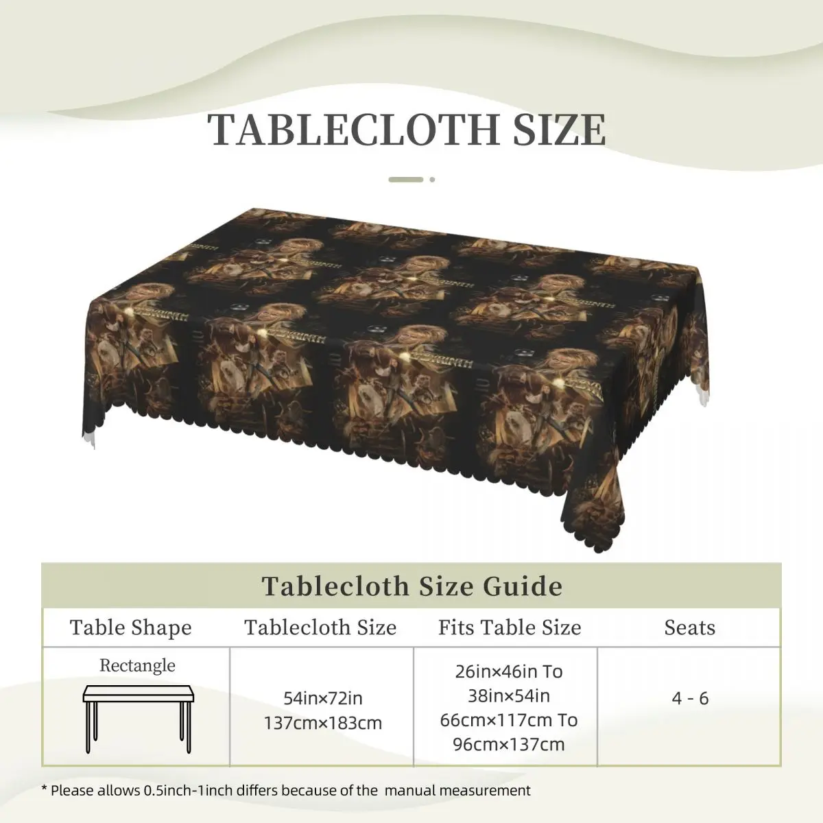 Return To Thra Labyrinth Movie Custom Rectangular Tablecloth Oilproof Table Cover for Dining Events Table Cloth