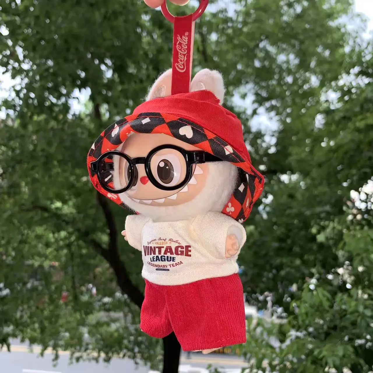 For 17cm Mini Plush Labubu Fashion Clothing Set For Labubu Clothes Pants Hat Headwear Clothing Accessories