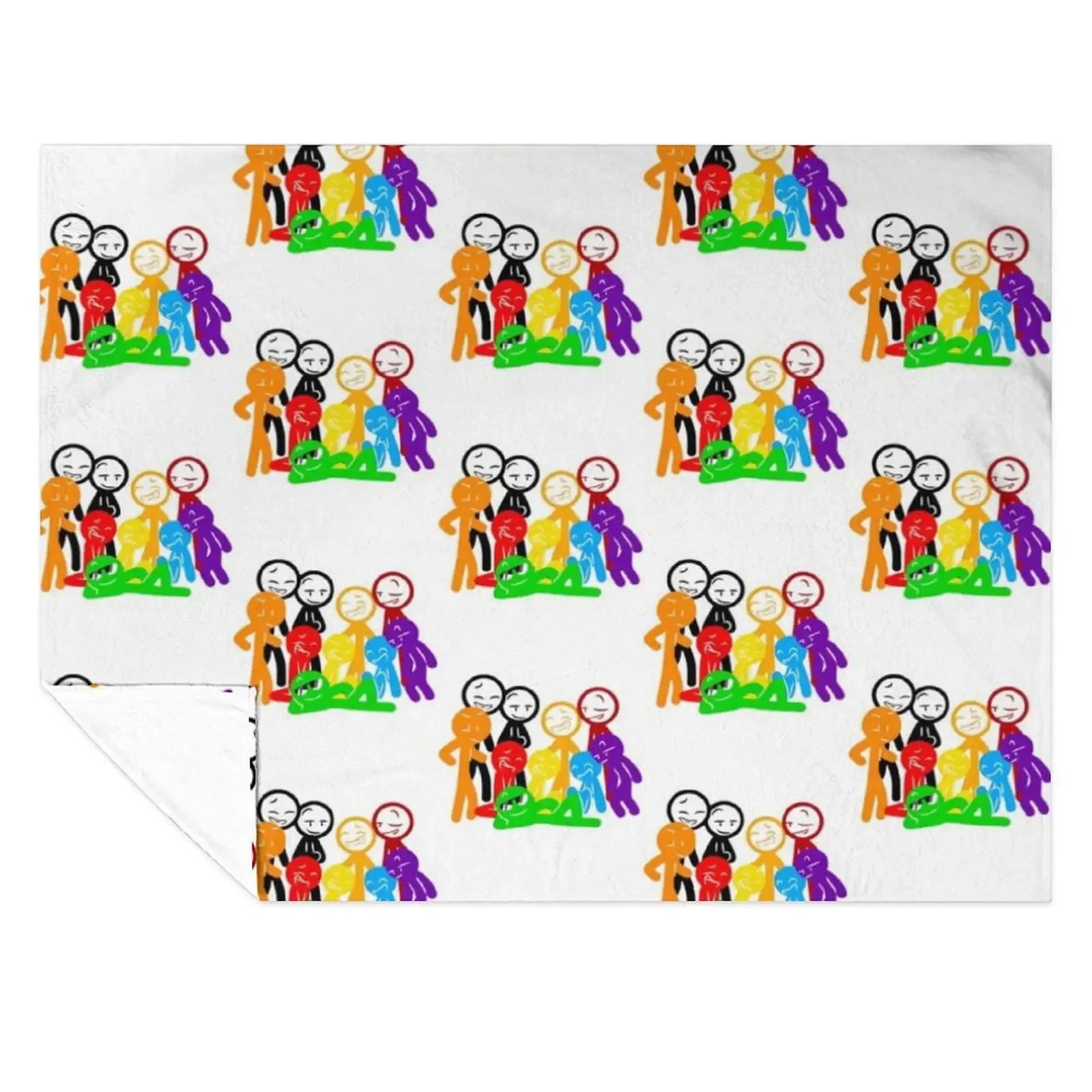 

Alan Becker - Alan Becker Stick Figures Throw Blanket for sofa Summer Beddings Single Luxury Designer Blankets