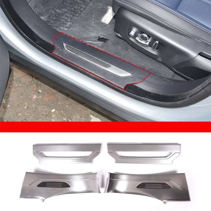 For Range Rover Velar inner door sill bar decorative car inner anti-scratch and anti-stepping accessories stainless steel